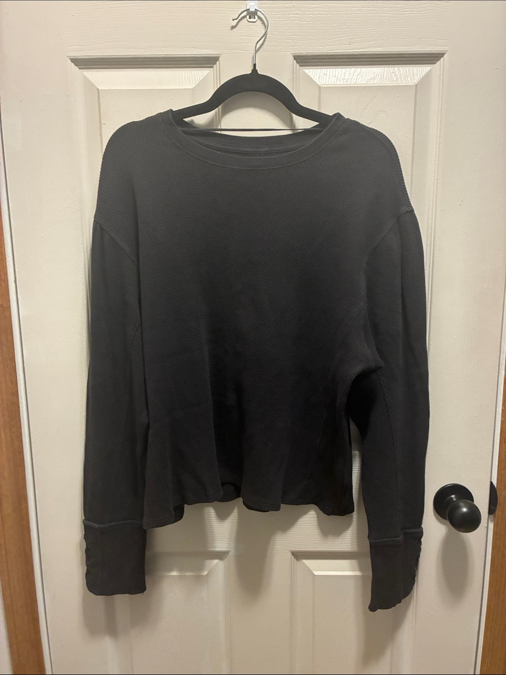 Black Women's Knit Crewneck Thermal